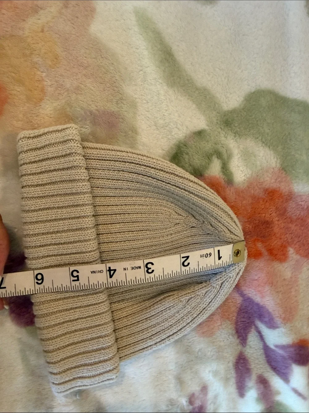 Zara Kids Ribbed Beanie Hat in Light Beige